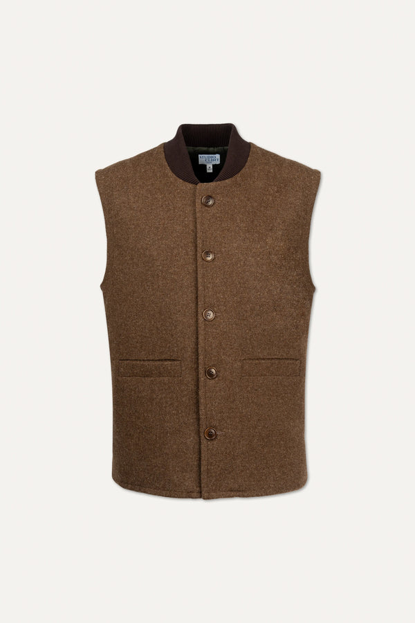 Burnt Umber Loden-Wool Vest